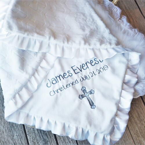 Baptism Blanket Christening Blanket baptism Gift Etsy Canada