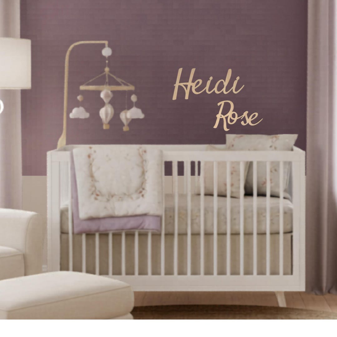 Wooden Name Sign Nursery Wall Art Display Custom Letters Laser Cut ...