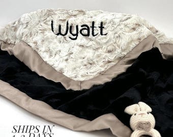 Personalized baby boy blanket with name embroidered birthday gift toddler minky blanket monogrammed soft newborn blanket baby gift for boy