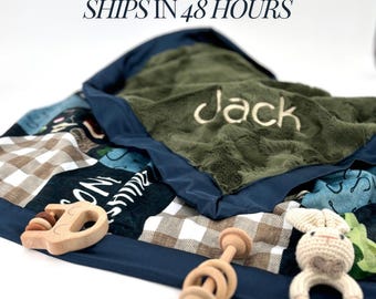 Personalized Fishing Baby Blanket Soft Minky Custom Name Nursery Decor Shower Gift Newborn Outdoor Angler Present Cozy Toddler Blanket Satin