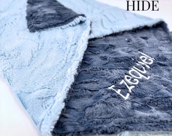 Personalized baby gift for baby boy customized minky blanket with monster truck handmade  new mom blue newborn baby blanket boy gift idea