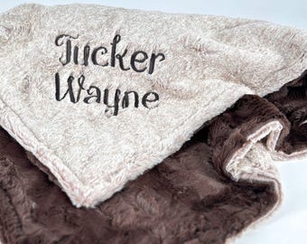 Personalized Baby Blanket Newborn Gift Boy Hospital Soft Nursery Comfort Custom Toddler Bedding Embroidered Throw Travel Security Lovey