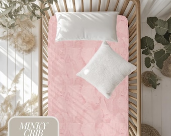 Baby Girl Nursery Bedding Soft Pink Marble Crib Cover Newborn Gift Room Decor Infant Space Mattress Sheet Baby Bundle Shower Present Nursery