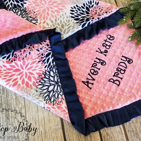 Coral Baby Blanket Etsy