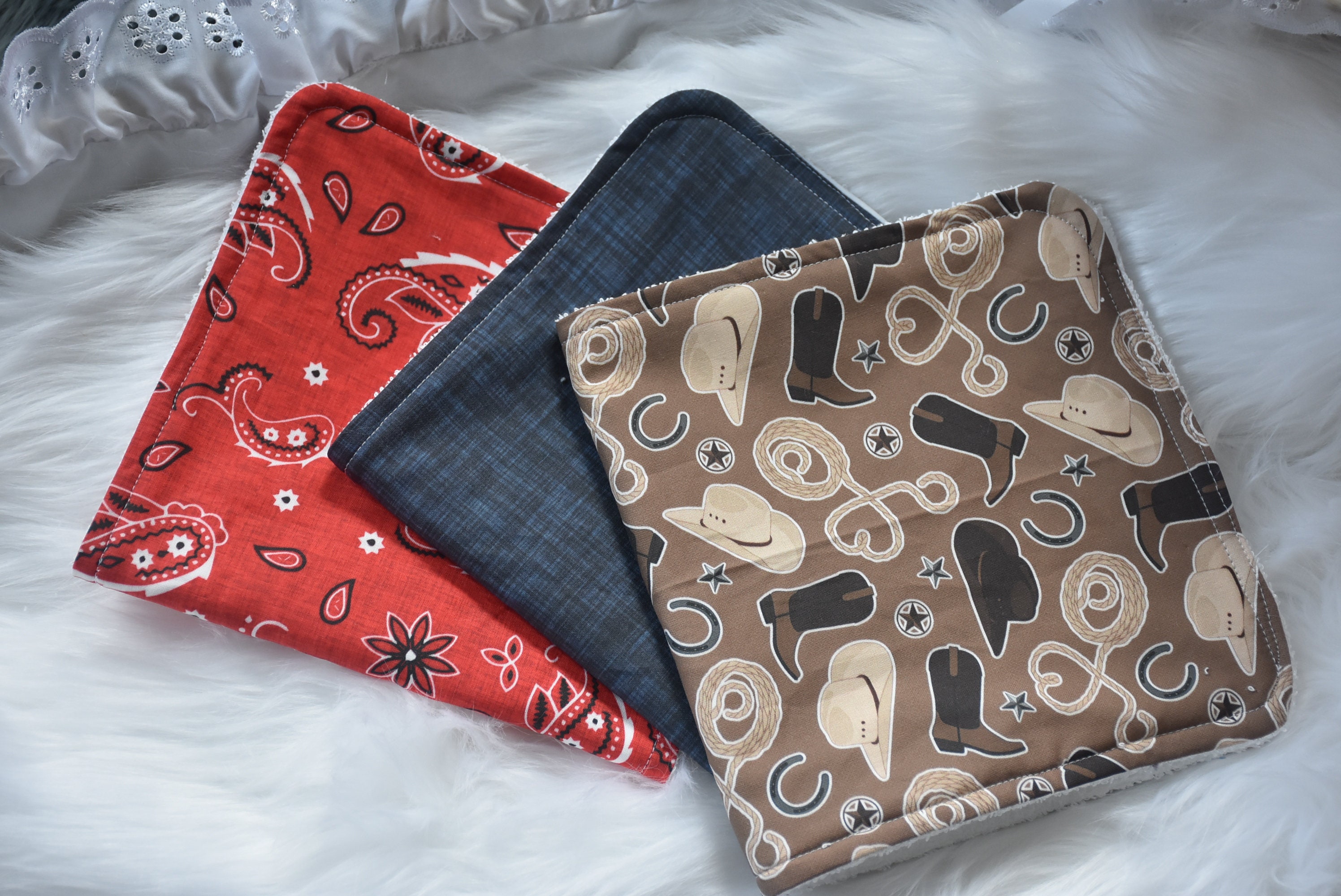 Personalized Baby Gifts Baby Boy Western Horse Burp Cloths Etsy