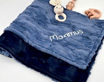 Personalized baby gift for baby boy customized minky blanket with monster truck handmade  new mom blue newborn baby blanket boy gift idea