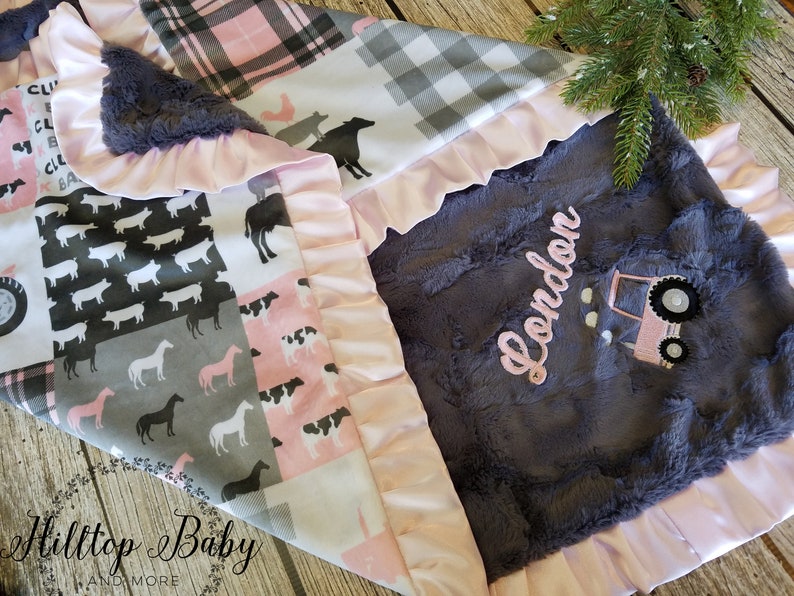 satin baby blankets personalized