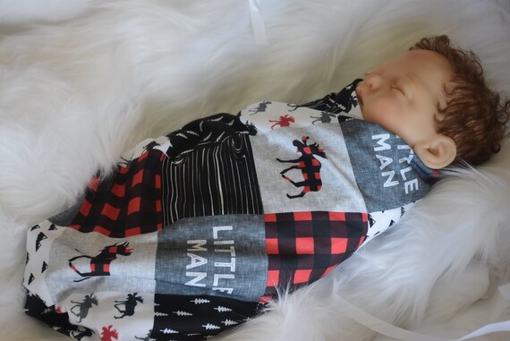 moose swaddle blanket