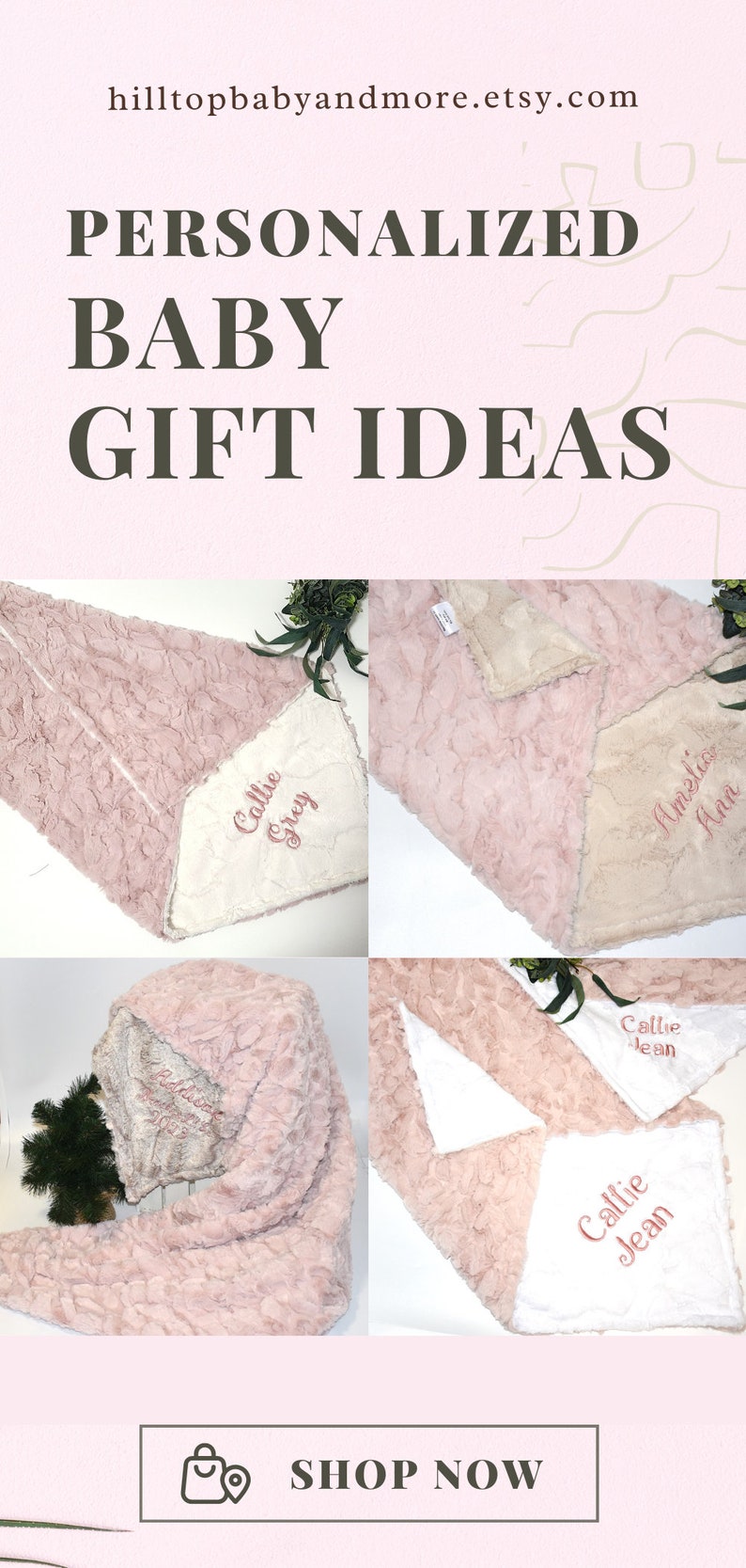 newborn baby giftan hadmade with name embroidery, it's a custom gift idea