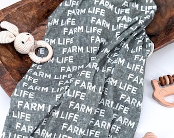 Farmhouse Baby Blanket Soft Wrap Newborn Gift Shower Present Nursery Decor Room Style Infant Set Rustic Charm Country Design Modern Home