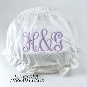 Personalized Baby Gift Custom Diaper Cover Girl Organic Cotton Infant Underwear Monogrammed Name Embroidered Bloomer Soft Breathable Newborn image 15