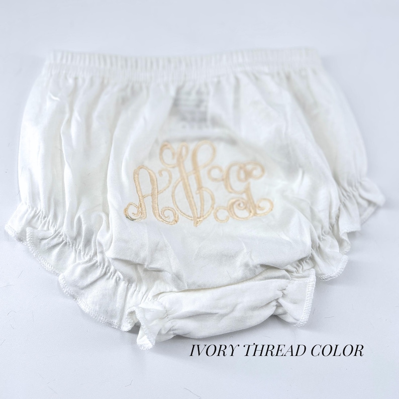 Personalized Baby Gift Custom Diaper Cover Girl Organic Cotton Infant Underwear Monogrammed Name Embroidered Bloomer Soft Breathable Newborn image 11