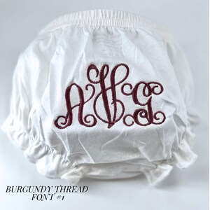 Personalized Baby Gift Custom Diaper Cover Girl Organic Cotton Infant Underwear Monogrammed Name Embroidered Bloomer Soft Breathable Newborn image 13