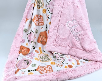 Pickleball Baby Blanket Shower Present Girl Nursery Bedding Personalized Baby Girl Gift Minky Blanket Soft Toddler Throw Sport Theme Infant