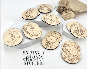 Wooden Memory Game Sea Animal Matching Toy Montessori Learning Material Educational Toys for Kids Game Activity Set Wooden Disc Child