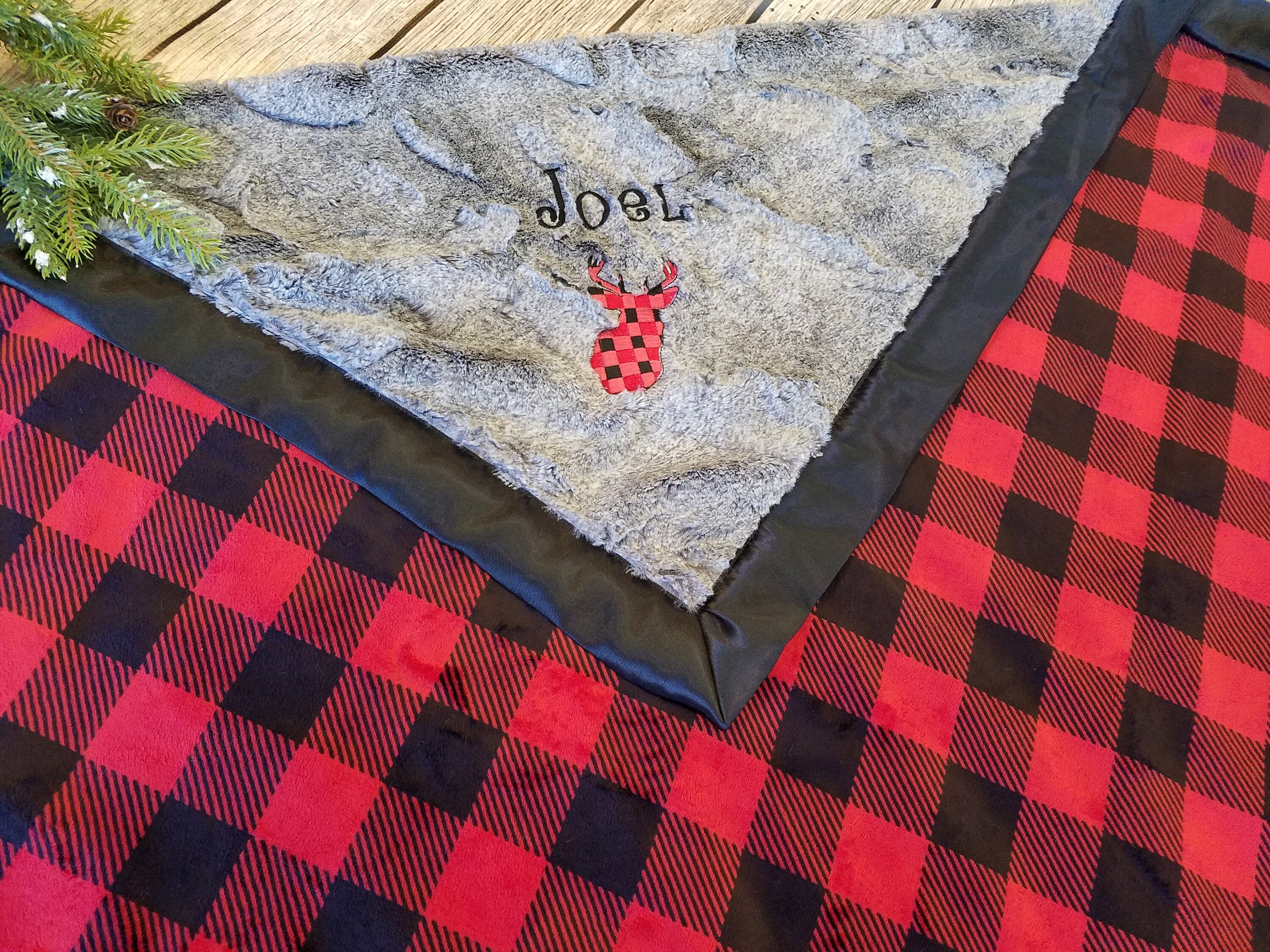 woodland baby boy blanket