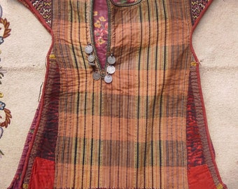 Antique Turkmen silk Embroidered Childs Costume