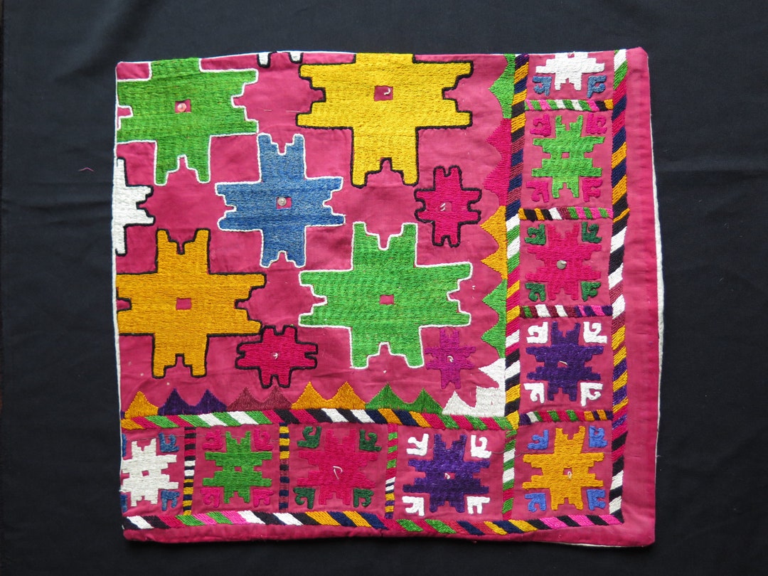 Silk Embroidered Vintage Pillow Cover Etsy