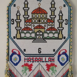 Vintage Hand Beaded Decorative Clock
