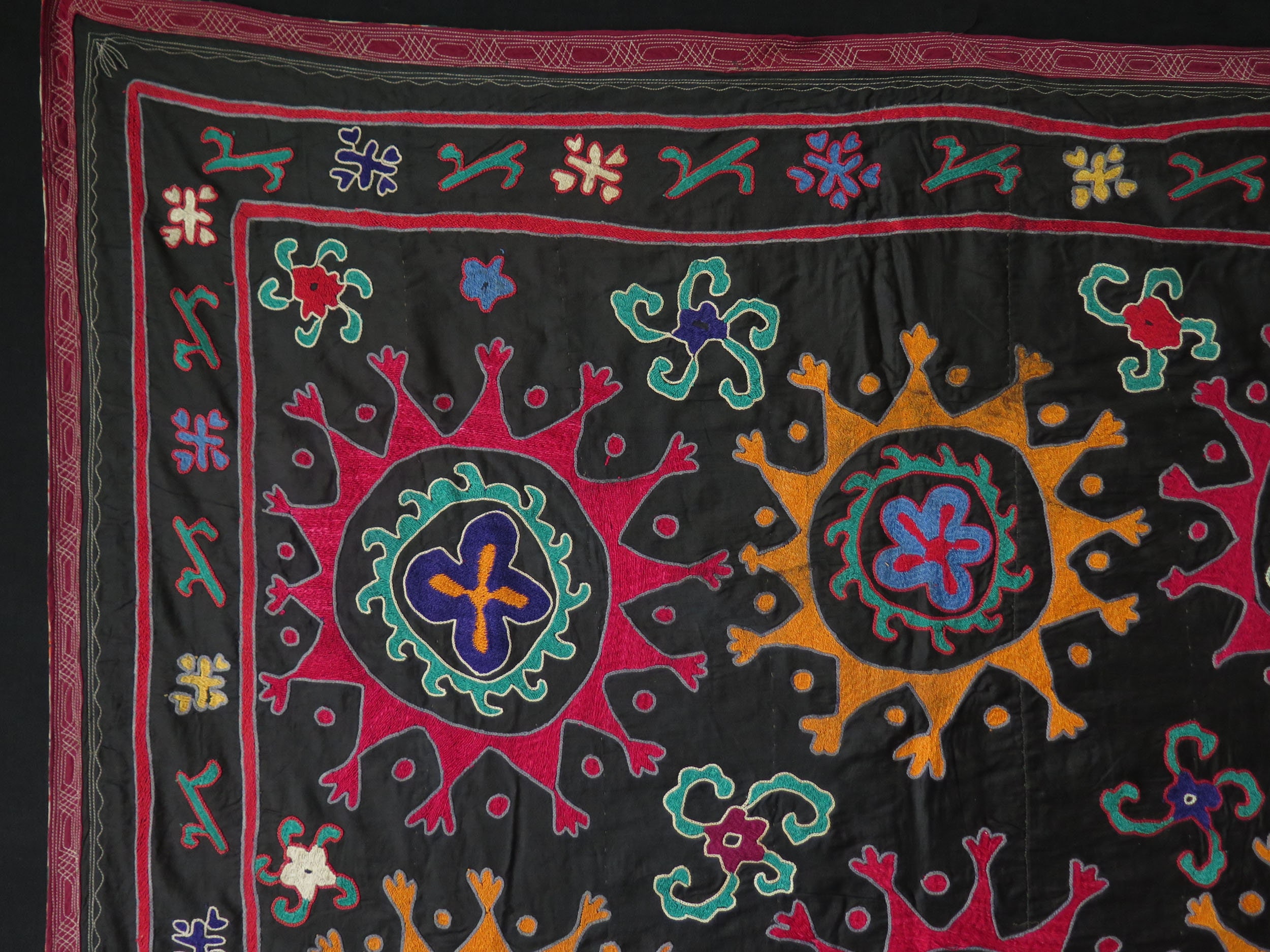Vintage Uzbekistan Silk Embroidered Suzani Free Shipping | Etsy
