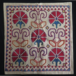 Vintage Very Fine Silk Embroidered Suzane Pillow Case