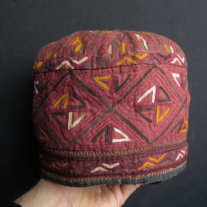 Antique Large Turkmen Tekke Tribe Hat - Free Shipping