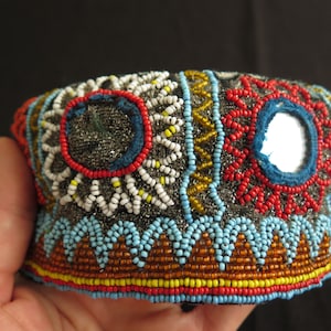 Afghan Tribal Hat decorated with Beads and Mirrors