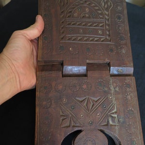 Vintage Wood Quran Holder: Afghan Reading Desk, Rahle