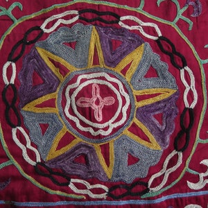 Uzbekistan Uzbek Tribal Silk Embroidered Aina Khalta & Mirror Bag