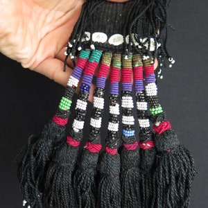 Afghanistan Tribal Seiden Quasten mit Glasperlen