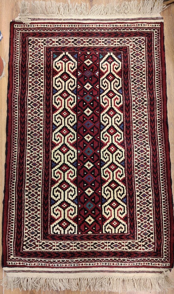 ラグ・カーペット Turkmen small rug Vintage Turkmen Small Carpet - Etsy Israel