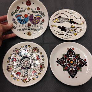 Turkish Vintage Hand painted Ceramic Plates