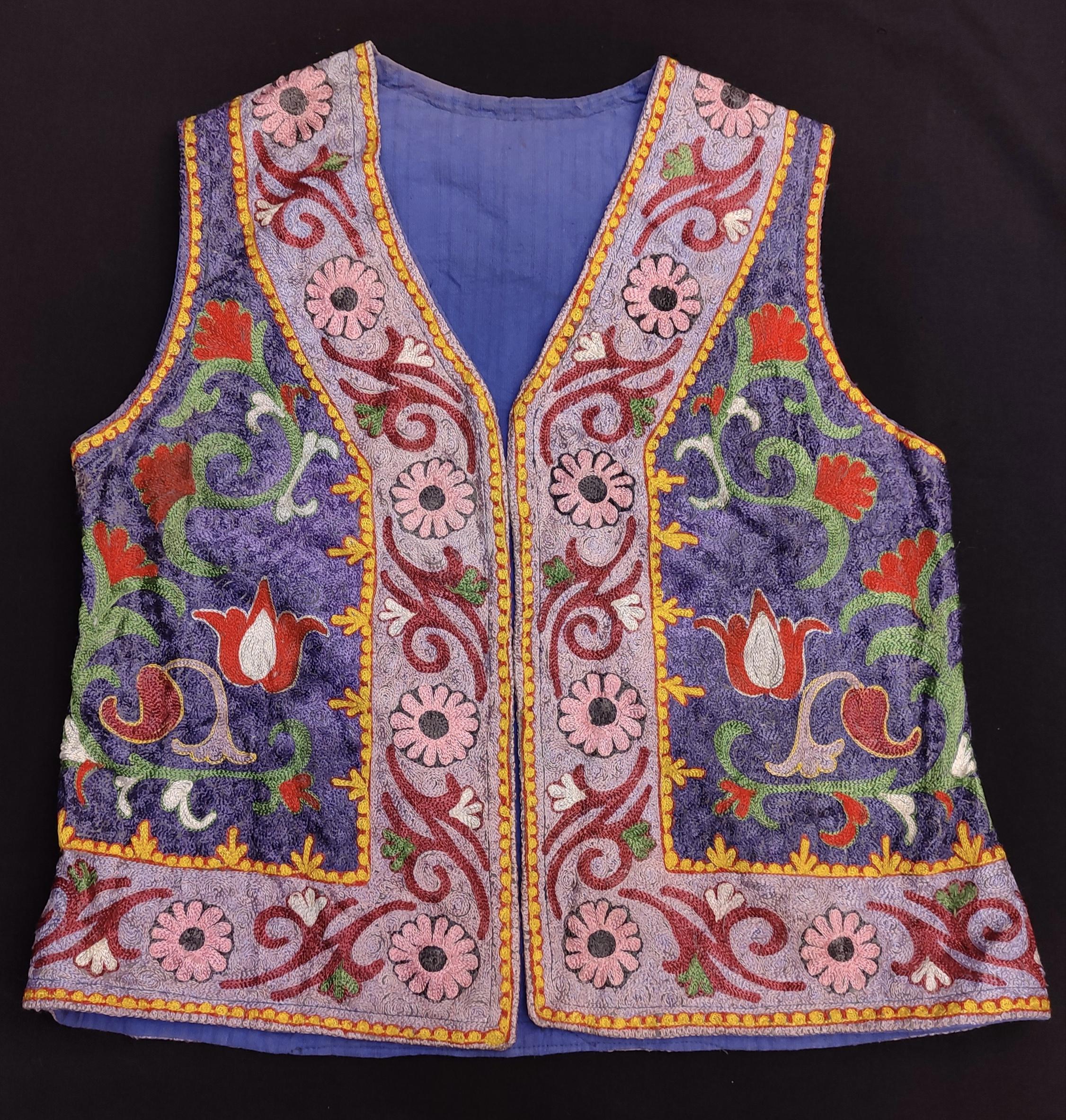 Vintage Uzbekistan Embroidered Vest