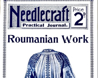 Rumänische Arbeit Vintage Magazin Anleitung, Needlecraft Praktische Journal, 1900 #71 PDF Digital Download