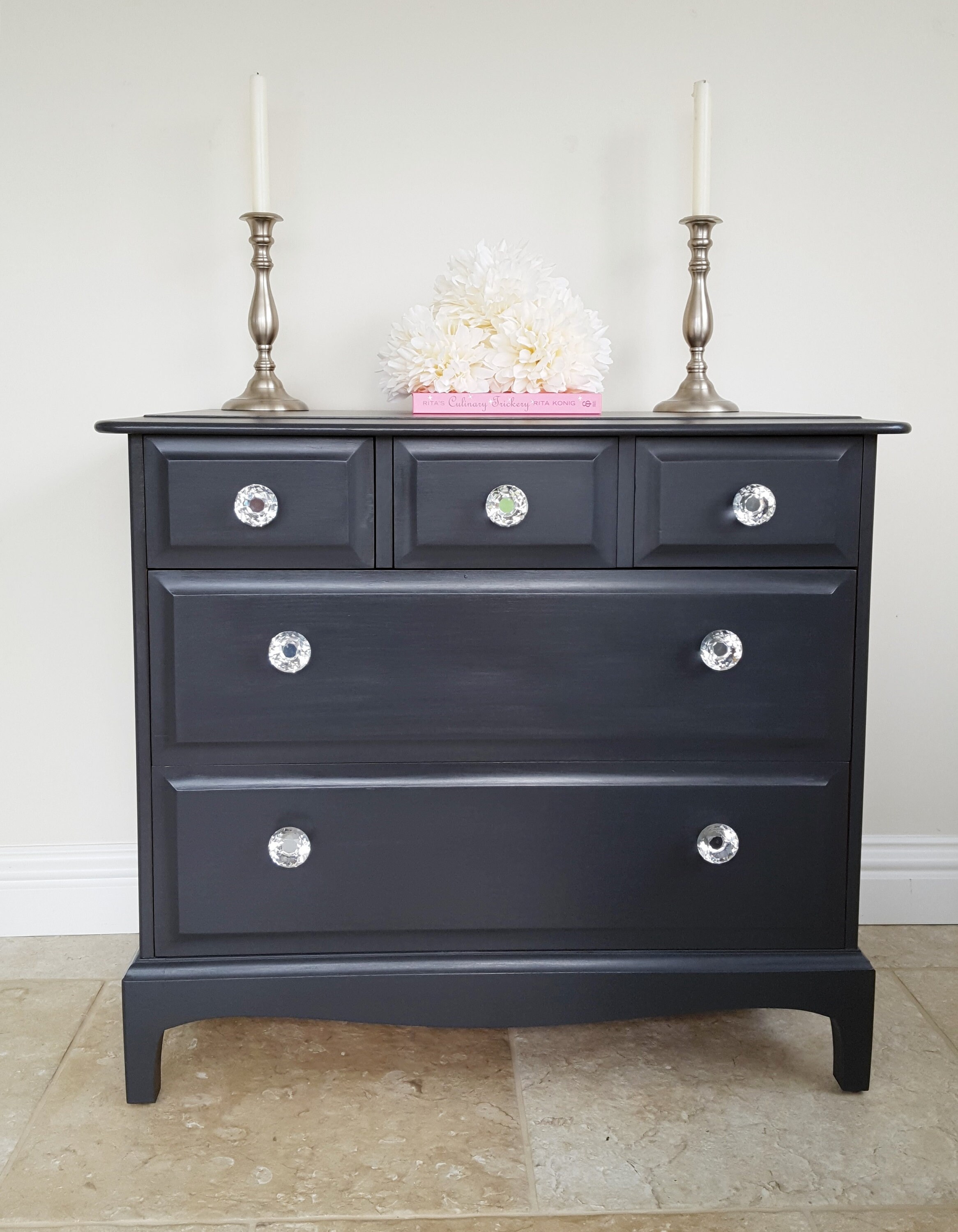 Stag Minstrel Chest Of Drawers Dark Grey Storage Furniture Etsy