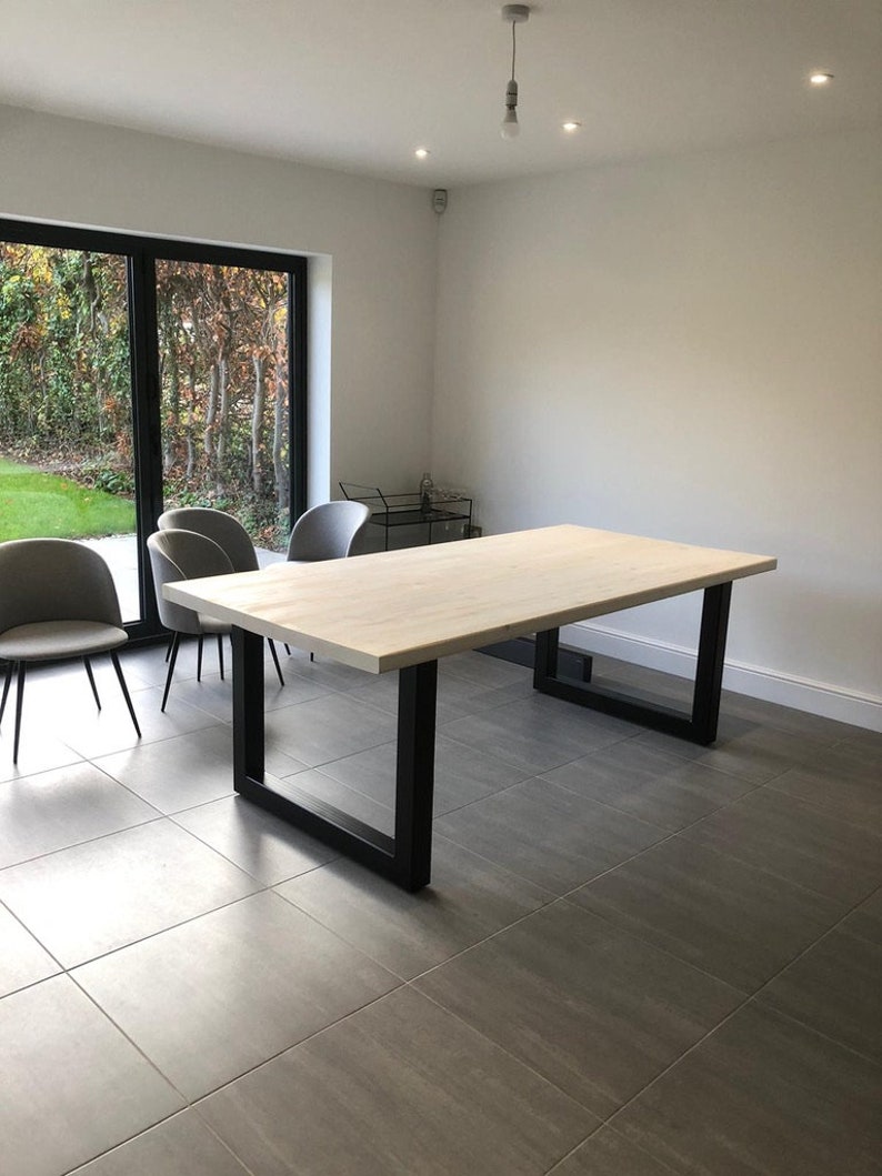 Bespoke Chunky Metalleg Dining Table Bench Options Etsy UK