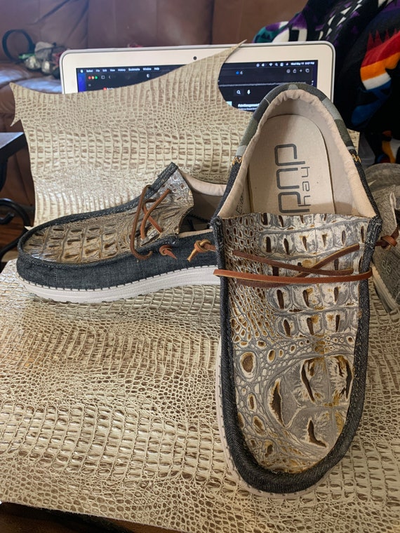 Mens Alligator Customized Hey Dude 