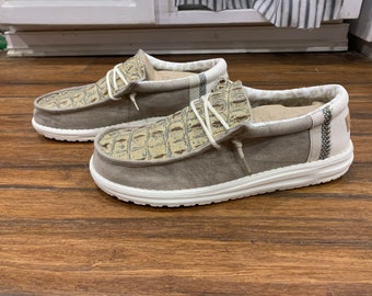 Mens Alligator Customized Hey Dude - Etsy