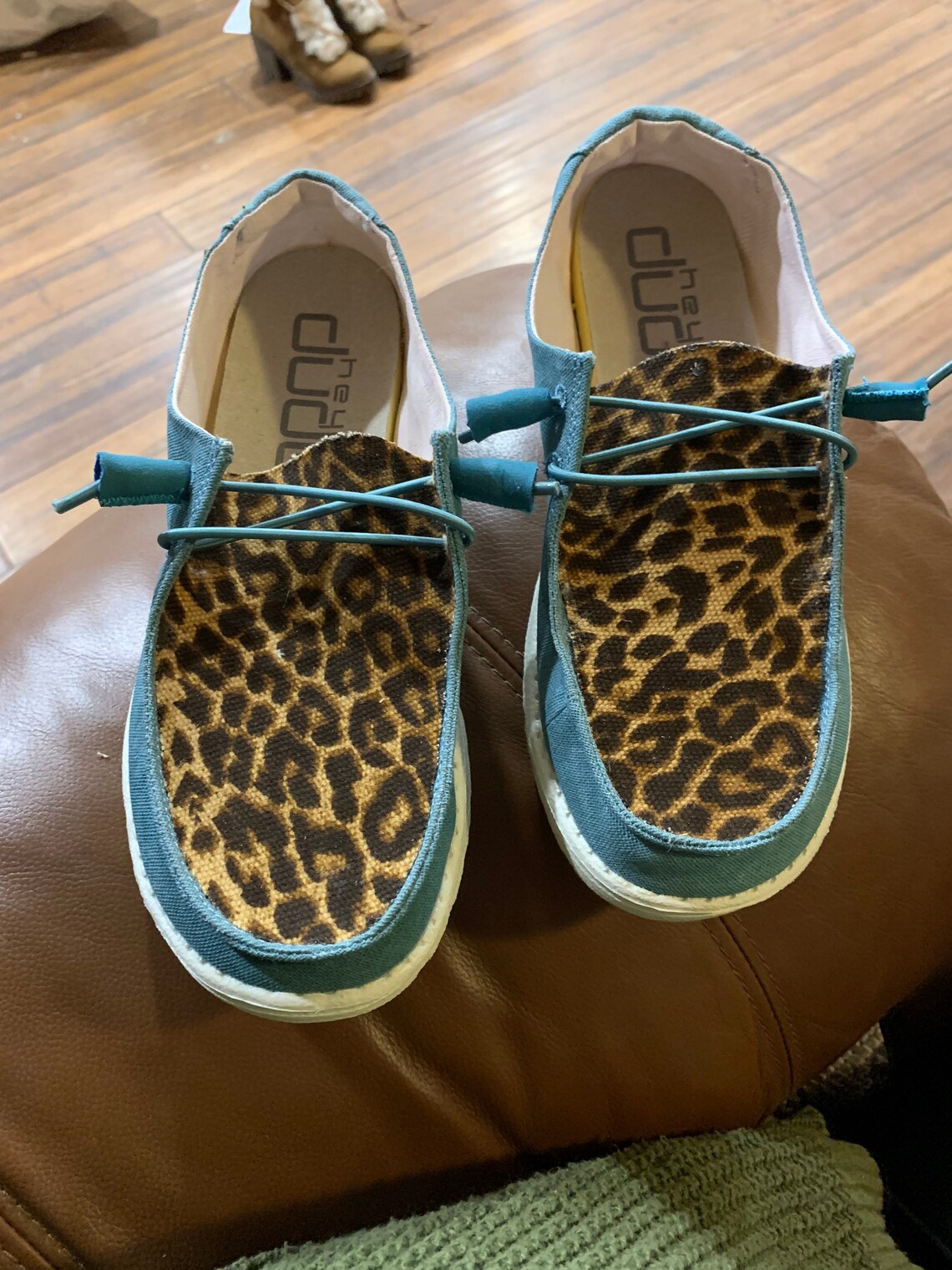 Just in Nike Benassi Slides White Silver Cheetah Leopard Print Blinged ($70) liked on 