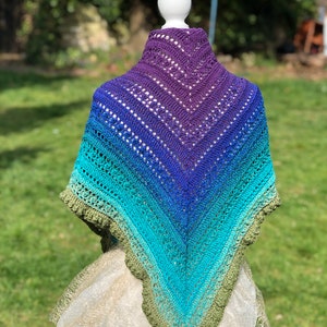Crocheted Peacock Shawl: Lacy Cotton Evening Wrap