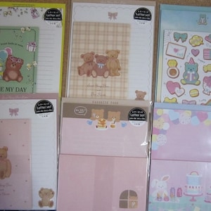 Novo!! Bonito urso 10 design papelaria carta envelope adesivo de papel kawaii