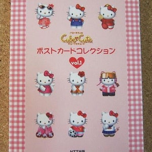 Vintage sin usar Hello Kitty & SANRIO personajes 38 piezas de postales libro impreso en JAPÓN kawaii