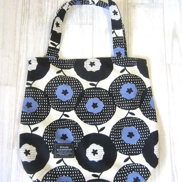 New!! Handmade tote bag made in Japan with fabric and kawaii liner