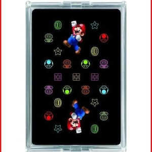 Nuovo!! NINTENDO Super Mario Play Cards Gioco Trump in plastica prodotto in Giappone NEON