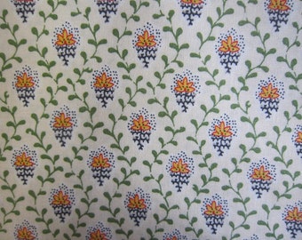 New!! Souleiado Petite Fleur des Champs sheeting made in Japan lime 110 wide x 100cm long