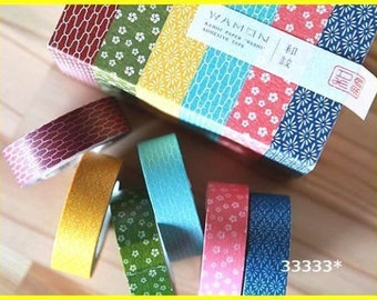 6 colors masking tape washi made in Japan wamon