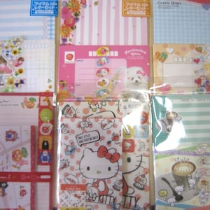 Lindo 6 diseños papelería carta papel sobre adhesivo kawaii