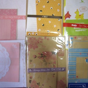 Lindo 6 diseños papelería carta papel sobre adhesivo kawaii