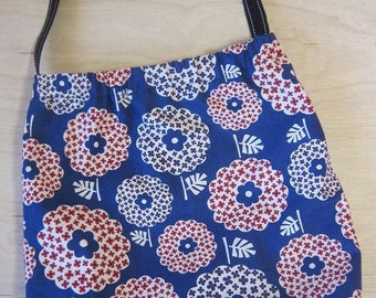 New!! Handmade sewing shouder tote bag made in Japan cotton fabric with liner kawaii flower