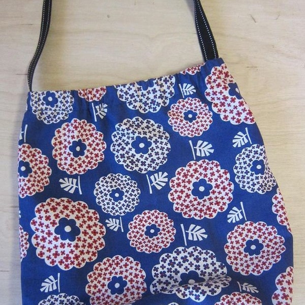 New!! Handmade sewing shouder tote bag made in Japan cotton fabric with liner kawaii flower